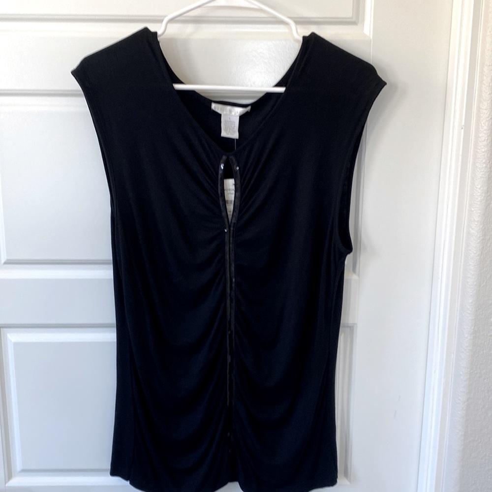 NEW DESIGN HISTORY BLACK SEQUIN TOP